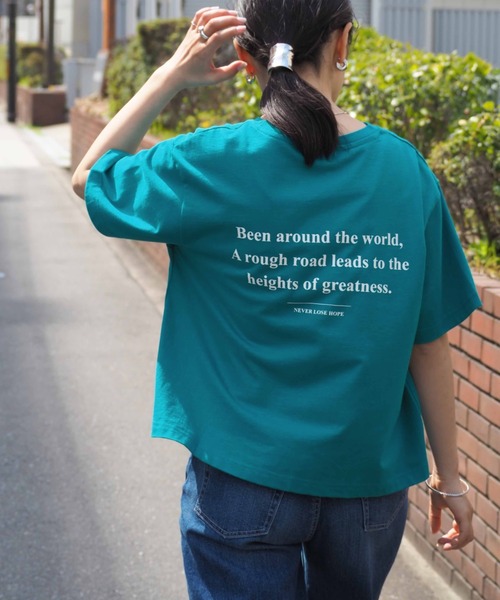 cepo(セポ)の「バックロゴプリントTee(Tシャツ/カットソー・レディース・ブラック/オフホワイト/グリーン・M)」の10枚目の写真