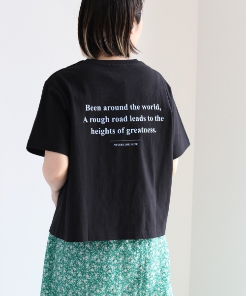cepo(セポ)の「バックロゴプリントTee(Tシャツ/カットソー・レディース・ブラック/オフホワイト/グリーン・M)」の18枚目の写真