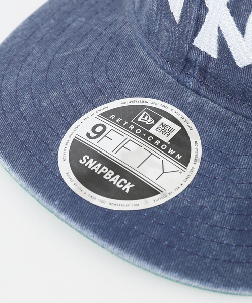 NEW ERA（ニューエラ）の「【NEWERA/ニューエラ×JS】別注 ヤンキース ウォッシュ キャップ RC950（キャップ・メンズ・グレー/ブルー・FREE）」の5枚目の写真