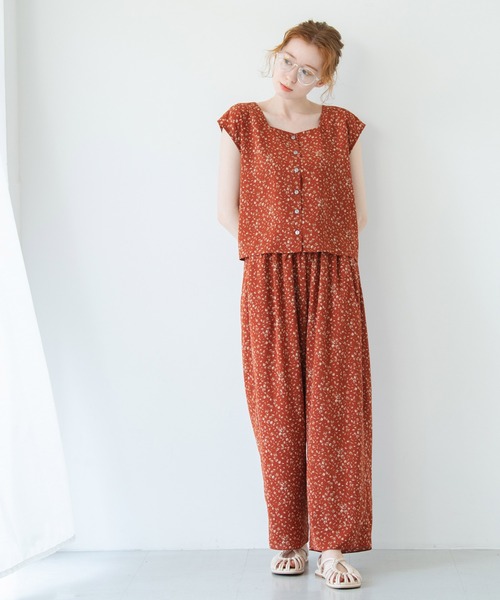 Crisp（クリスプ）の「フラワーラフパンツ（その他パンツ・レディース・レッド/ブルー・FREE）」の4枚目の写真