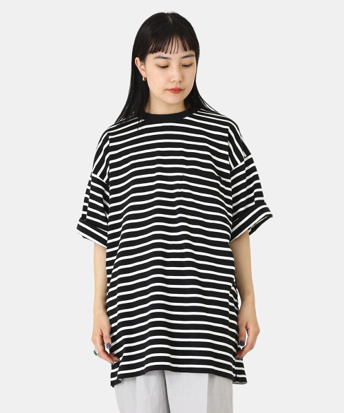 BALLAST ARK（バラストアーク）の「BALLAST ARK / バラストアーク：BORDER S/S POCKET TEE：BA05-T003[AST]（Tシャツ/カットソー・メンズ・ホワイト×ネイビー/ブラック×ホワイト・M/L）」の22枚目の写真