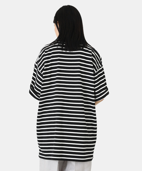 BALLAST ARK（バラストアーク）の「BALLAST ARK / バラストアーク：BORDER S/S POCKET TEE：BA05-T003[AST]（Tシャツ/カットソー・メンズ・ホワイト×ネイビー/ブラック×ホワイト・M/L）」の20枚目の写真