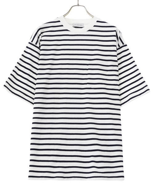 BALLAST ARK（バラストアーク）の「BALLAST ARK / バラストアーク：BORDER S/S POCKET TEE：BA05-T003[AST]（Tシャツ/カットソー・メンズ・ホワイト×ネイビー/ブラック×ホワイト・M/L）」の18枚目の写真