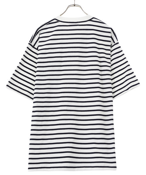 BALLAST ARK（バラストアーク）の「BALLAST ARK / バラストアーク：BORDER S/S POCKET TEE：BA05-T003[AST]（Tシャツ/カットソー・メンズ・ホワイト×ネイビー/ブラック×ホワイト・M/L）」の17枚目の写真