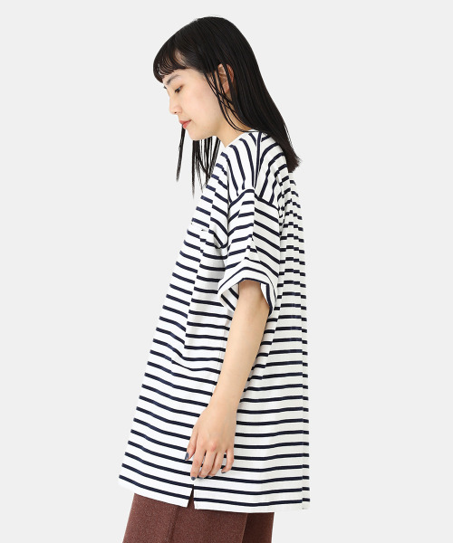 BALLAST ARK（バラストアーク）の「BALLAST ARK / バラストアーク：BORDER S/S POCKET TEE：BA05-T003[AST]（Tシャツ/カットソー・メンズ・ホワイト×ネイビー/ブラック×ホワイト・M/L）」の7枚目の写真