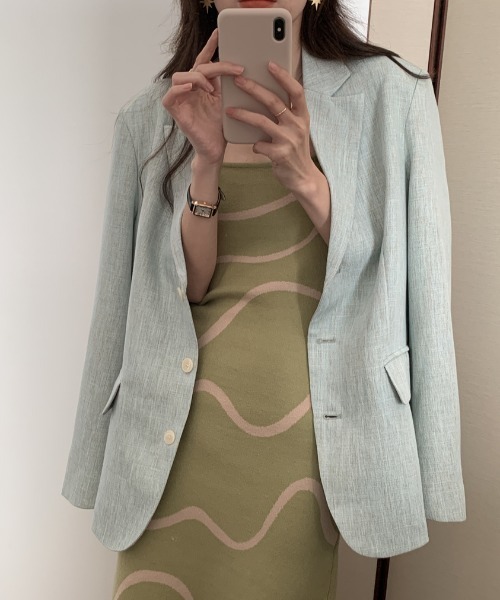 Vipoa（ヴィポア）の「ウェーブプリントキャミワンピース（ワンピース・レディース・ブラック/ブルー/グリーン・FREE）」の17枚目の写真