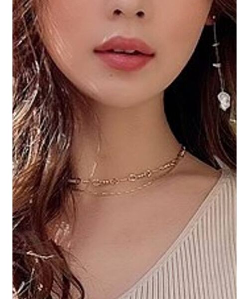 RESEXXY（リゼクシー）の「チェーンコンビ2連ネックレス（ネックレス・レディース・シルバー/ゴールド・FREE）」の2枚目の写真