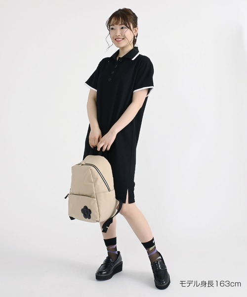 超美品！マリークワント　現行品　デイジーエポボタンカットジョーゼット ワンピース MARY QUANT（マリークワント）の「デイジーボタンバイカラーポロ