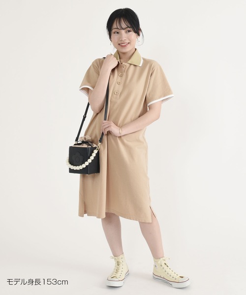 MARY QUANT デイジーボタンポロワンピース 楽天市場】デイジーボタンバイカラーポロ ワンピース