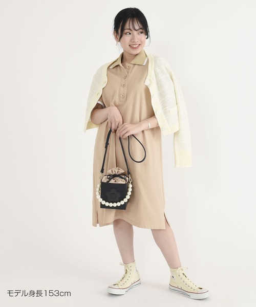 MARY QUANT（マリークワント）の「デイジーボタンバイカラーポロ