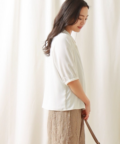 libelle more（リベル モア）の「前ボウタイブラウス（シャツ/ブラウス・レディース・オフホワイト/ブラック・M/L）」の18枚目の写真