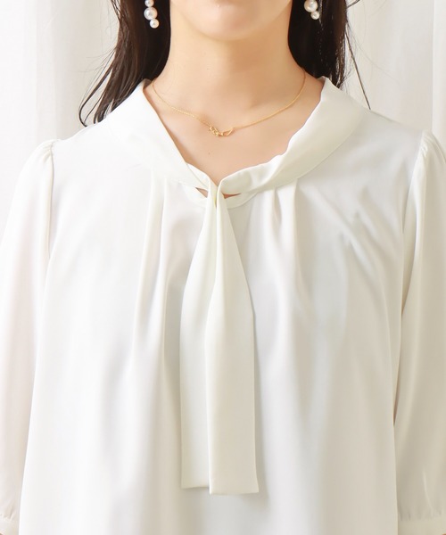 libelle more（リベル モア）の「前ボウタイブラウス（シャツ/ブラウス・レディース・オフホワイト/ブラック・M/L）」の22枚目の写真