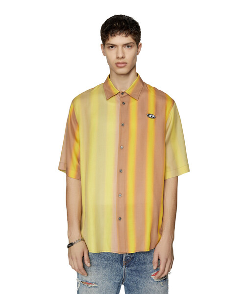 DIESEL(ディーゼル)の「メンズ シャツ 半そで ストライプ(シャツ/ブラウス・メンズ・イエロー/ブラック・SMALL/MEDIUM/LARGE/X-LARGE/XX-LARGE/X-SMALL)」の18枚目の写真