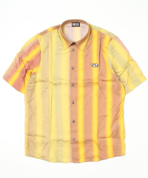 DIESEL(ディーゼル)の「メンズ シャツ 半そで ストライプ(シャツ/ブラウス・メンズ・イエロー/ブラック・SMALL/MEDIUM/LARGE/X-LARGE/XX-LARGE/X-SMALL)」の4枚目の写真