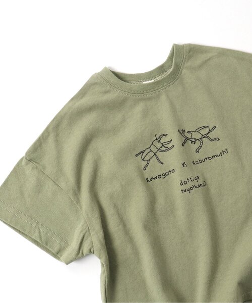 BREEZE(ブリーズ)の「いろいろVS刺繍Tシャツ(Tシャツ/カットソー・キッズ・サックスブルー/ブラウン/パープル/ベージュ/チャコール/オレンジ/ブルー/イエロー/ピンク/カーキ・80/140/130/120/100/90/110)」の5枚目の写真