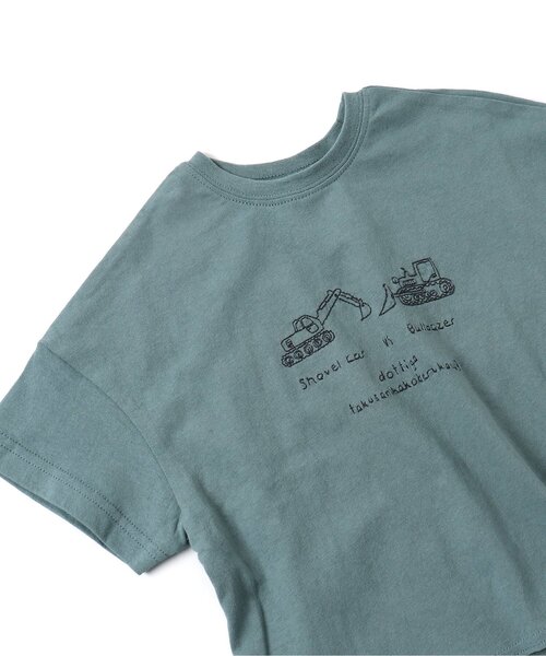 BREEZE(ブリーズ)の「いろいろVS刺繍Tシャツ(Tシャツ/カットソー・キッズ・サックスブルー/ブラウン/パープル/ベージュ/チャコール/オレンジ/ブルー/イエロー/ピンク/カーキ・80/140/130/120/100/90/110)」の7枚目の写真