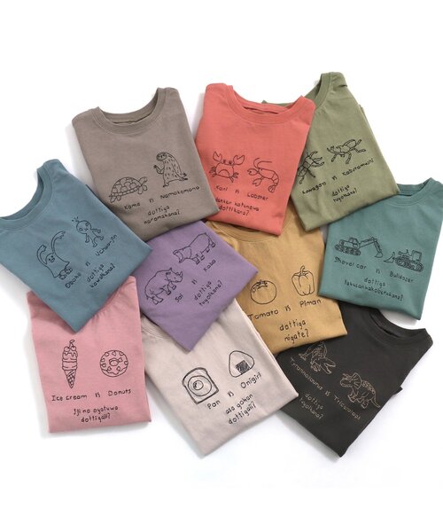 BREEZE(ブリーズ)の「いろいろVS刺繍Tシャツ(Tシャツ/カットソー・キッズ・サックスブルー/ブラウン/パープル/ベージュ/チャコール/オレンジ/ブルー/イエロー/ピンク/カーキ・80/140/130/120/100/90/110)」の13枚目の写真