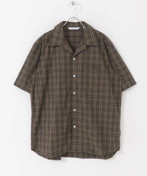 MANUAL ALPHABET（マニュアル アルファベット）の「MANUAL ALPHABET　ORGANIC BROAD CHECK SHORT-SLEEVE（シャツ/ブラウス・メンズ・ブラウン/グレー・3/2）」の2枚目の写真