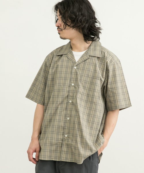 MANUAL ALPHABET（マニュアル アルファベット）の「MANUAL ALPHABET　ORGANIC BROAD CHECK SHORT-SLEEVE（シャツ/ブラウス・メンズ・ブラウン/グレー・3/2）」の3枚目の写真