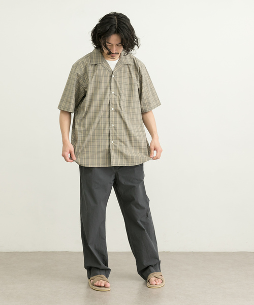 MANUAL ALPHABET（マニュアル アルファベット）の「MANUAL ALPHABET　ORGANIC BROAD CHECK SHORT-SLEEVE（シャツ/ブラウス・メンズ・ブラウン/グレー・3/2）」の5枚目の写真