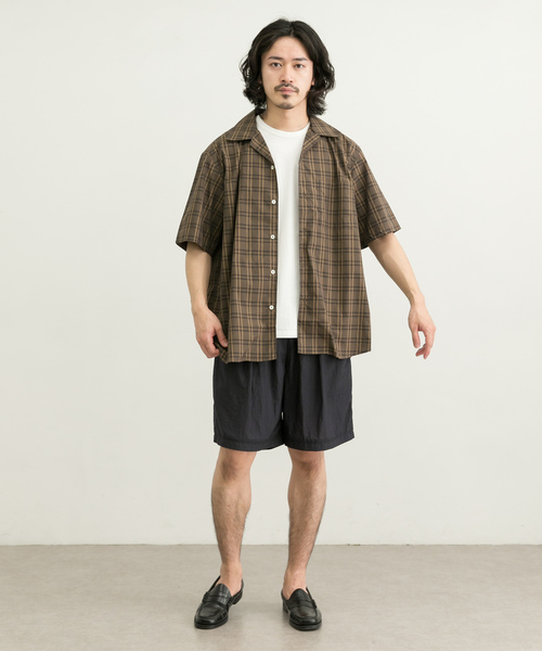 MANUAL ALPHABET（マニュアル アルファベット）の「MANUAL ALPHABET　ORGANIC BROAD CHECK SHORT-SLEEVE（シャツ/ブラウス・メンズ・ブラウン/グレー・3/2）」の9枚目の写真