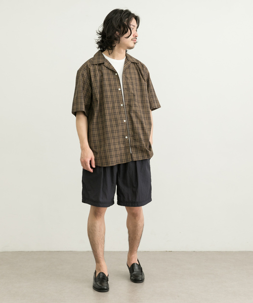 MANUAL ALPHABET（マニュアル アルファベット）の「MANUAL ALPHABET　ORGANIC BROAD CHECK SHORT-SLEEVE（シャツ/ブラウス・メンズ・ブラウン/グレー・3/2）」の10枚目の写真