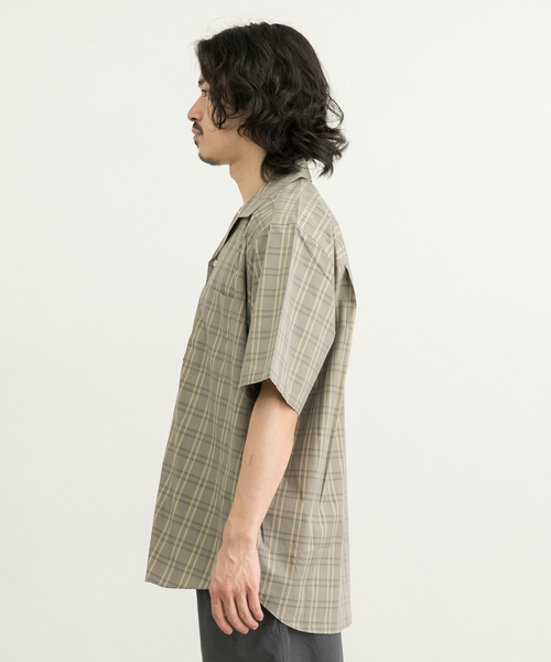 MANUAL ALPHABET（マニュアル アルファベット）の「MANUAL ALPHABET　ORGANIC BROAD CHECK SHORT-SLEEVE（シャツ/ブラウス・メンズ・ブラウン/グレー・3/2）」の12枚目の写真