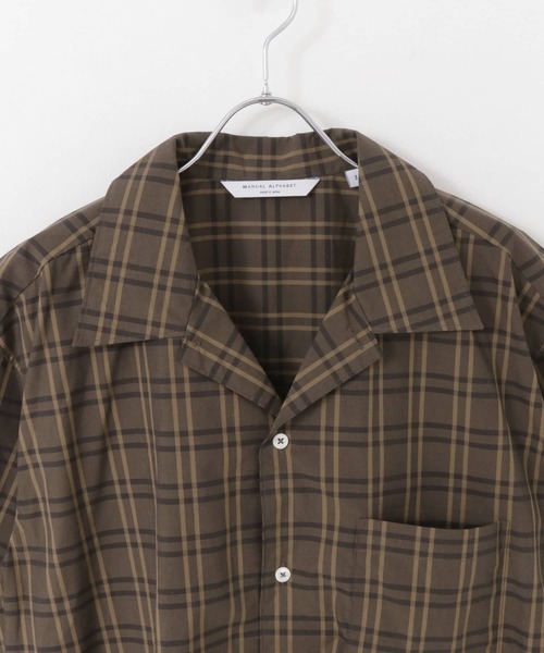 MANUAL ALPHABET（マニュアル アルファベット）の「MANUAL ALPHABET　ORGANIC BROAD CHECK SHORT-SLEEVE（シャツ/ブラウス・メンズ・ブラウン/グレー・3/2）」の16枚目の写真