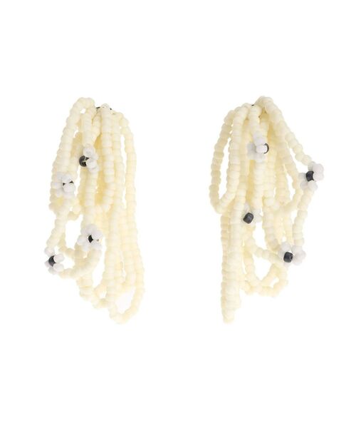 merry jenny（メリージェニー）の「petit floral beads earring（イヤリング・レディース・アイボリー/ピンク/シルバー・FREE）」の8枚目の写真