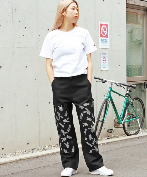 HUF（ハフ）の「HUF×PLAY BOY/ハフ×プレイボーイ PLAYBOY VVS DOUBLE KNEE PANT ダブルニーパンツ（チノパンツ・メンズ・ブラック・30inch/32inch/34inch）」の21枚目の写真