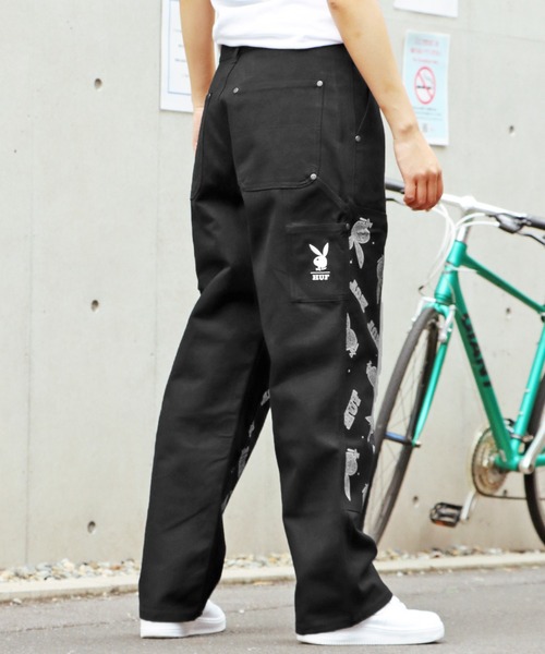 HUF（ハフ）の「HUF×PLAY BOY/ハフ×プレイボーイ PLAYBOY VVS DOUBLE KNEE PANT ダブルニーパンツ（チノパンツ・メンズ・ブラック・30inch/32inch/34inch）」の15枚目の写真
