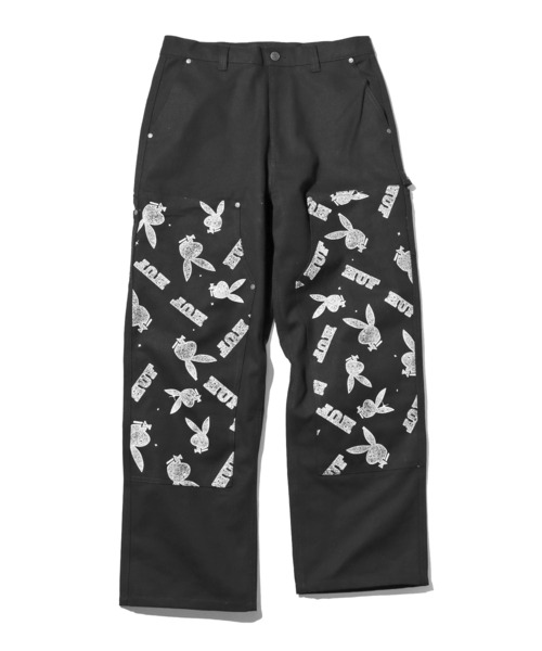 HUF（ハフ）の「HUF×PLAY BOY/ハフ×プレイボーイ PLAYBOY VVS DOUBLE KNEE PANT ダブルニーパンツ（チノパンツ・メンズ・ブラック・30inch/32inch/34inch）」の18枚目の写真