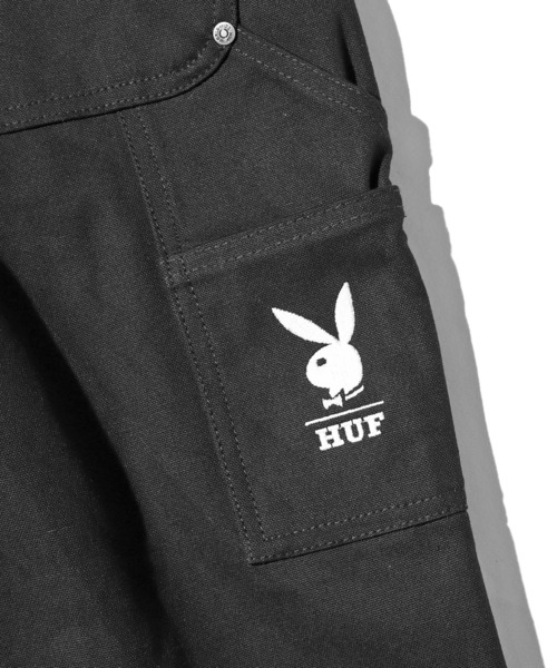 HUF（ハフ）の「HUF×PLAY BOY/ハフ×プレイボーイ PLAYBOY VVS DOUBLE KNEE PANT ダブルニーパンツ（チノパンツ・メンズ・ブラック・30inch/32inch/34inch）」の14枚目の写真