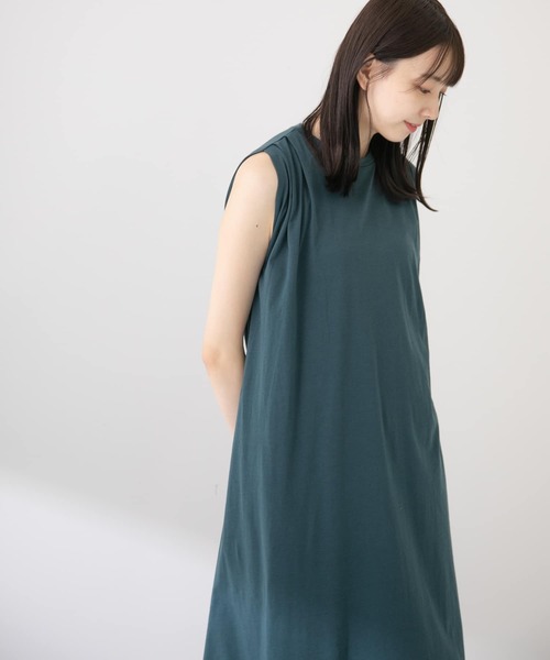 ITEMS URBANRESEARCH(アイテムズ アーバンリサーチ)の「ノースリロングワンピース(ワンピース・レディース・チャコールグレー/オフホワイト/グリーン・FREE)」の14枚目の写真