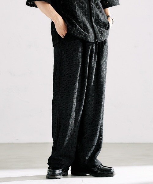 epnok（エプノック）の「レースシアールーズパンツ（その他パンツ・メンズ・ブラック/ブラウン/オフホワイト・SMALL/MEDIUM/LARGE）」の2枚目の写真