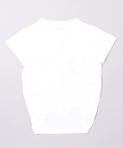 ROSEAPPLE STUDIO(ローズアップルスタジオ)の「【ROSEAPPLE STUDIO/ローズアップルスタジオ】222 X shirring logo crop t/プリントT 半袖トップス 半袖Tシャツ 白Tシャツ 黒Tシャツ ゴシック クロップド 短丈トップス シャーリング(Tシャツ/カットソー・レディース・ホワイト/ブラック・ONE SIZE)」の9枚目の写真