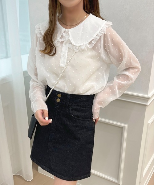 ドビードットシアーブラウス【ZOZOTOWN限定アイテム】（シャツ