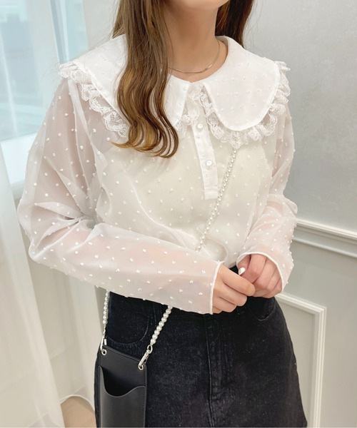 ドビードットシアーブラウス【ZOZOTOWN限定アイテム】（シャツ