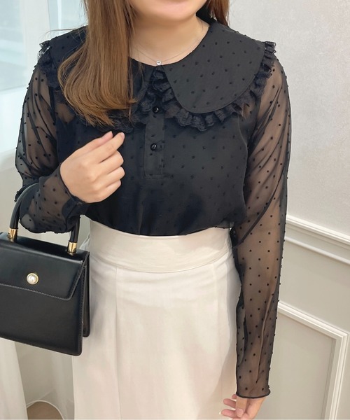 ドビードットシアーブラウス【ZOZOTOWN限定アイテム】（シャツ