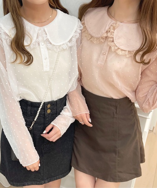 ドビードットシアーブラウス【ZOZOTOWN限定アイテム】（シャツ