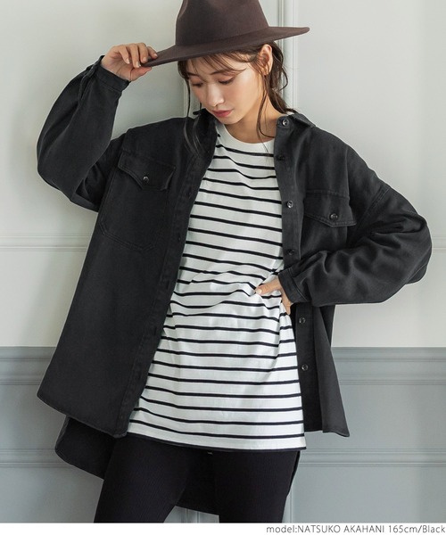 coca（coca）（コカ）の「かつらぎシャツジャケット（その他アウター・レディース・ブラック/カーキ・ONE SIZE）」の12枚目の写真
