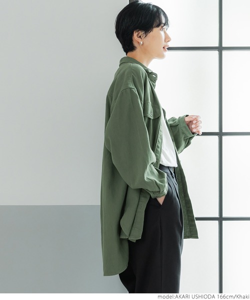 coca（coca）（コカ）の「かつらぎシャツジャケット（その他アウター・レディース・ブラック/カーキ・ONE SIZE）」の4枚目の写真