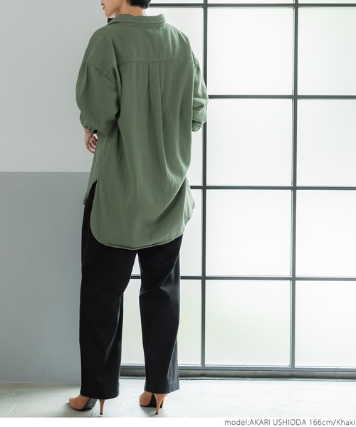 coca（coca）（コカ）の「かつらぎシャツジャケット（その他アウター・レディース・ブラック/カーキ・ONE SIZE）」の5枚目の写真