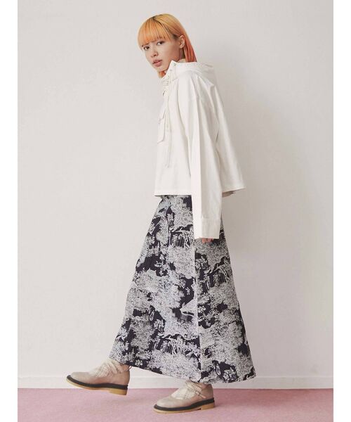 merry jenny（メリージェニー）の「ショートツイルアノラック（マウンテンパーカー・レディース・オフホワイト/グリーン/アイボリー・FREE）」の9枚目の写真