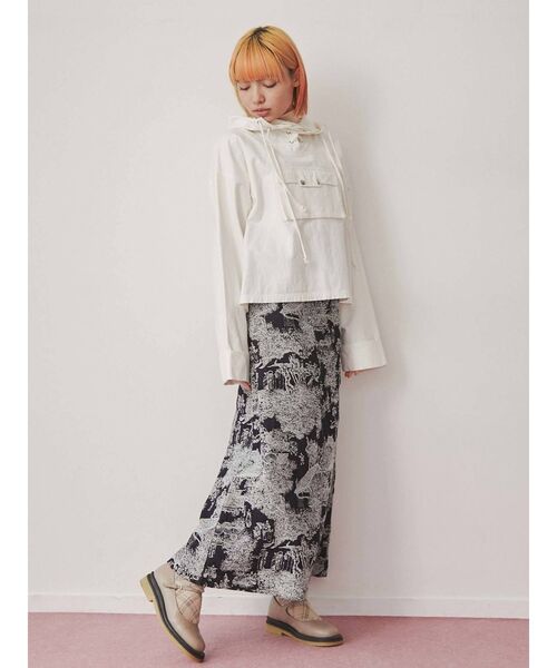 merry jenny（メリージェニー）の「ショートツイルアノラック（マウンテンパーカー・レディース・オフホワイト/グリーン/アイボリー・FREE）」の10枚目の写真