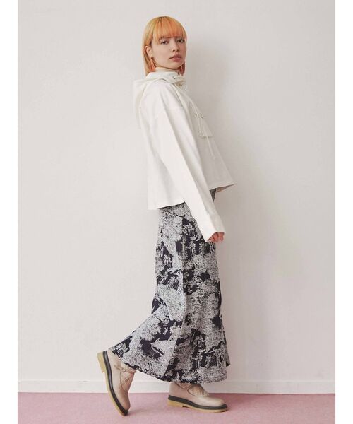 merry jenny（メリージェニー）の「ショートツイルアノラック（マウンテンパーカー・レディース・オフホワイト/グリーン/アイボリー・FREE）」の12枚目の写真