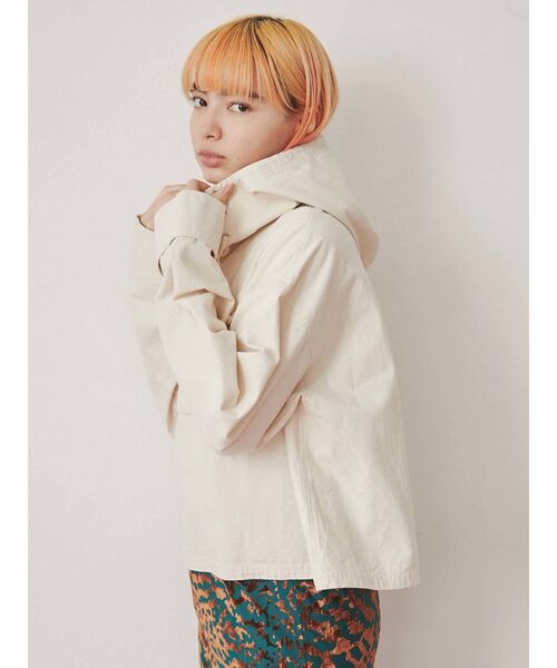 merry jenny（メリージェニー）の「ショートツイルアノラック（マウンテンパーカー・レディース・オフホワイト/グリーン/アイボリー・FREE）」の14枚目の写真