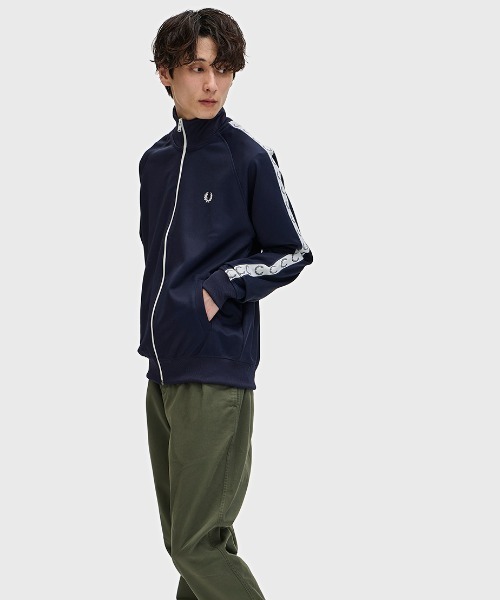 フレッドペリー　トラックジャケット　ジャージ　FREAD PERRY ネイビー FRED PERRY ジャージ Taped Track Jacket／フレッドペリー