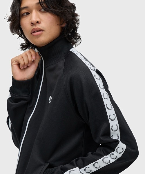 フレッドペリー トラックジャケット Taped Track Jacket(S 198：BLACK): | FRED PERRY JAPAN