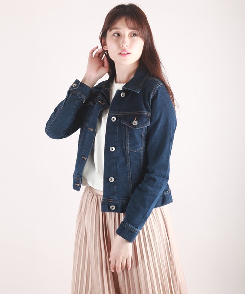 WESTSEA(ウエストシー)の「ライトオンス ストレッチデニムGジャン レディース(デニムジャケット・レディース・サックスブルー/ネイビー/ブルー・S/M/L)」の3枚目の写真